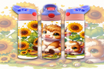 Load image into Gallery viewer, Highland Cow Spring 2 Kids Flip Top Sippy Cup Design  - Digital Download
