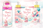 Load image into Gallery viewer, Mom&#39;s True Love Kids Flip Top Sippy Cup Design  - Digital Download
