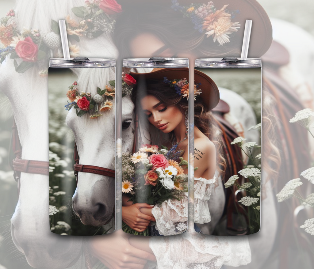Just A Girl Who Loves Horses - Tumbler Digital Download