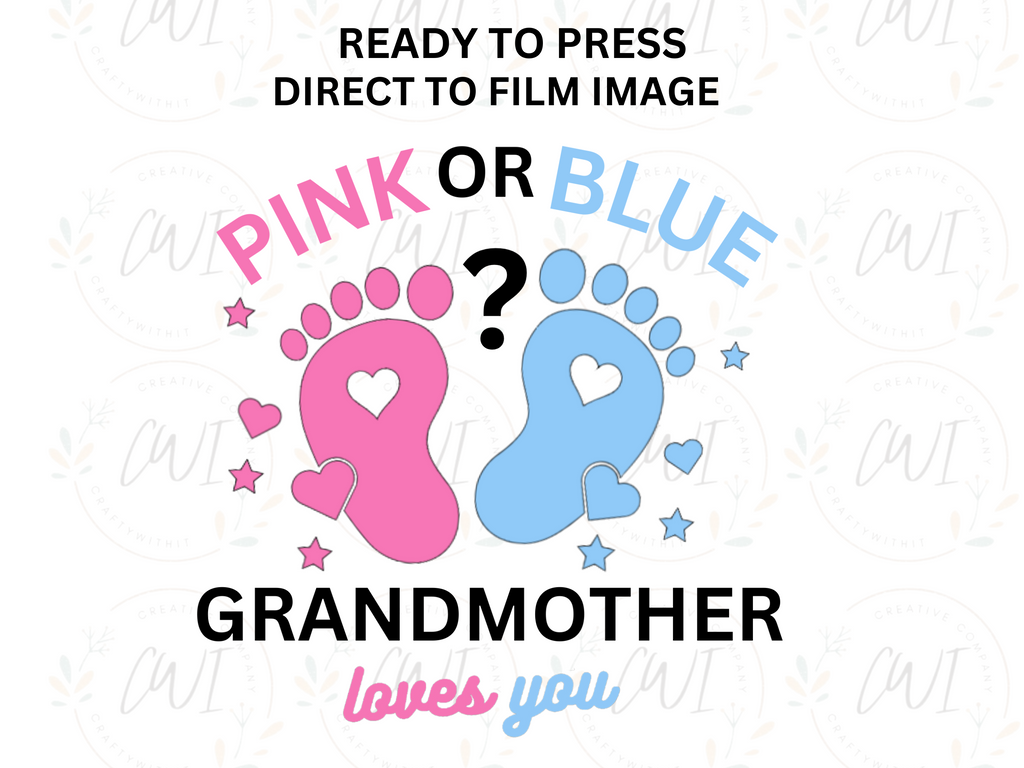 Baby Reveal - Pink Or Blue Grandmother - Adult Direct To Film Transfer