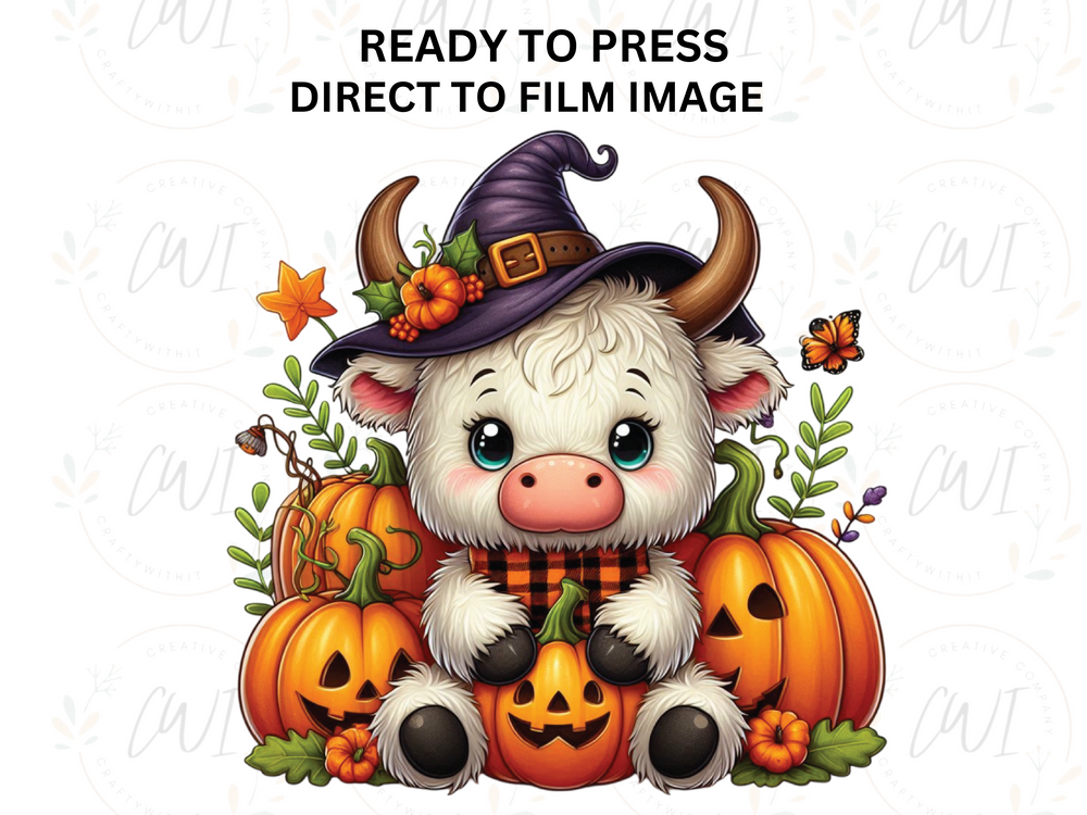 Halloween Highland Cow - Direct To Film - DTF Transfer