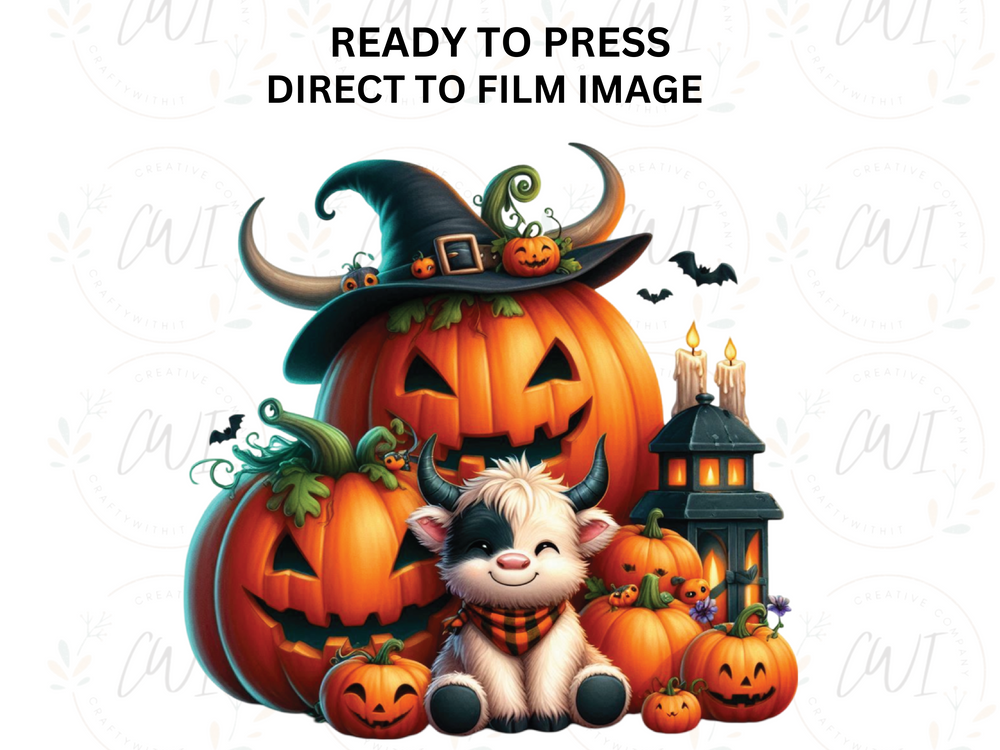 Halloween Highland Cow - Direct To Film - DTF Transfer