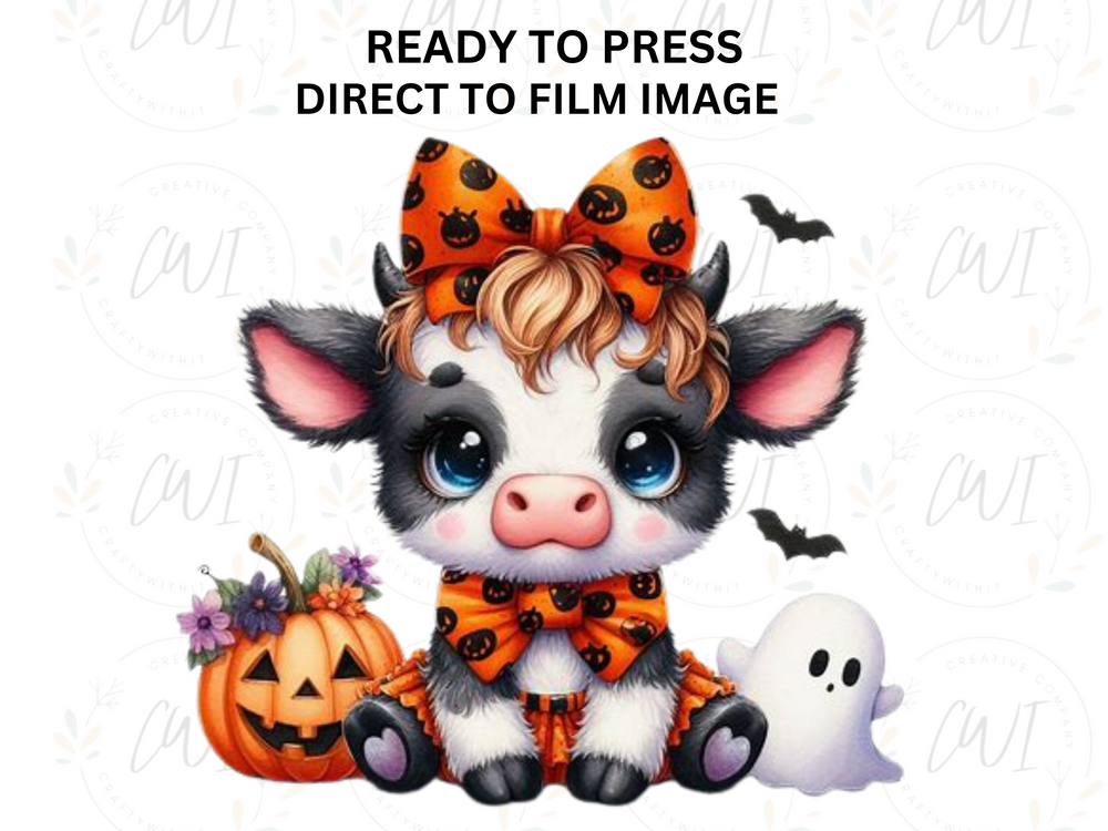Halloween Highland Cow - Direct To Film - DTF Transfer