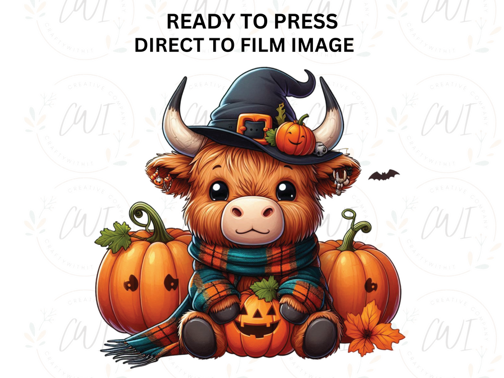 Halloween Highland Cow - Direct To Film - DTF Transfer