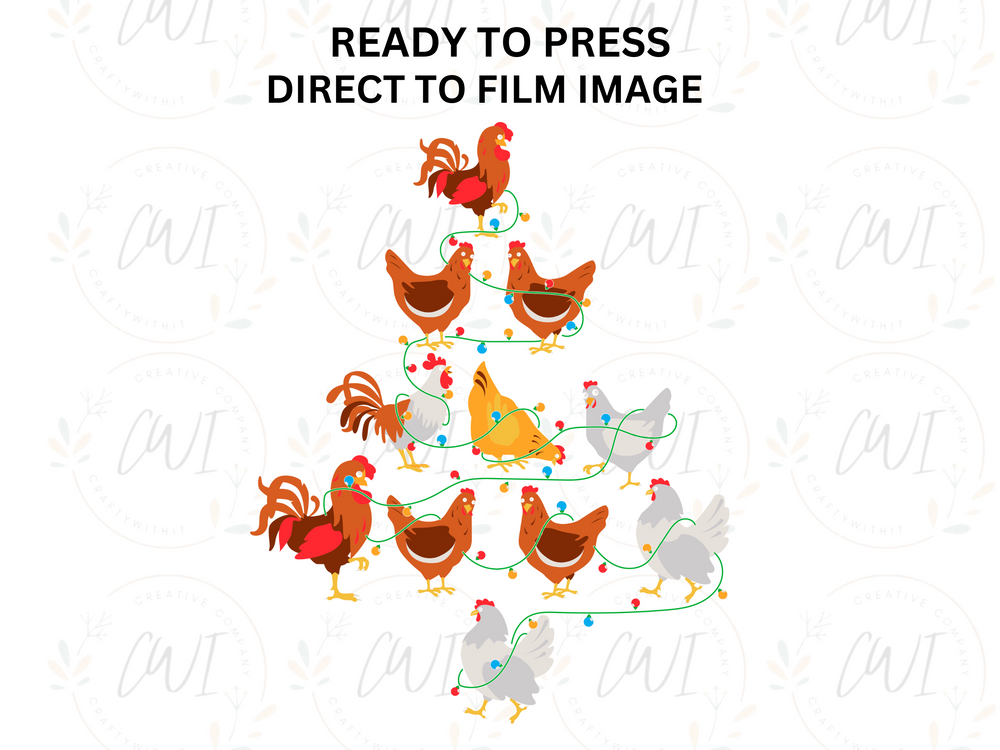 Chicken Christmas Tree - DTF Transfer