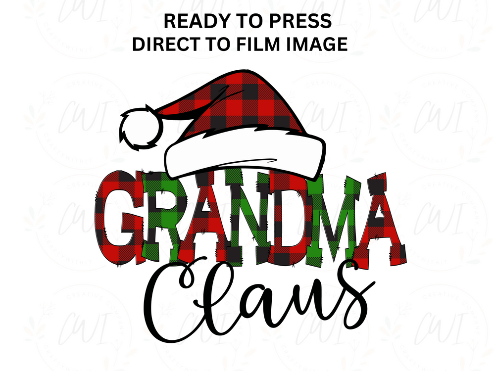 Christmas Grandma Claus - DTF Transfer