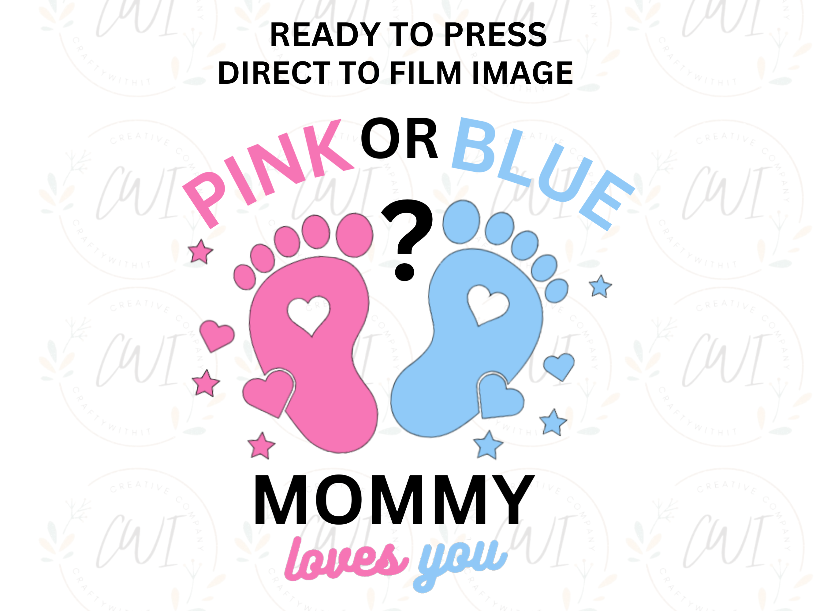 Baby Reveal - Pink Or Blue Mommy - Adult Direct To Film Transfer