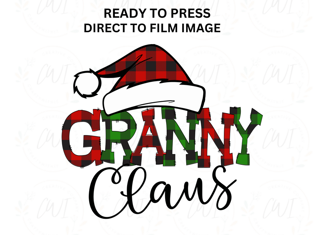 Christmas Granny Claus - DTF Transfer