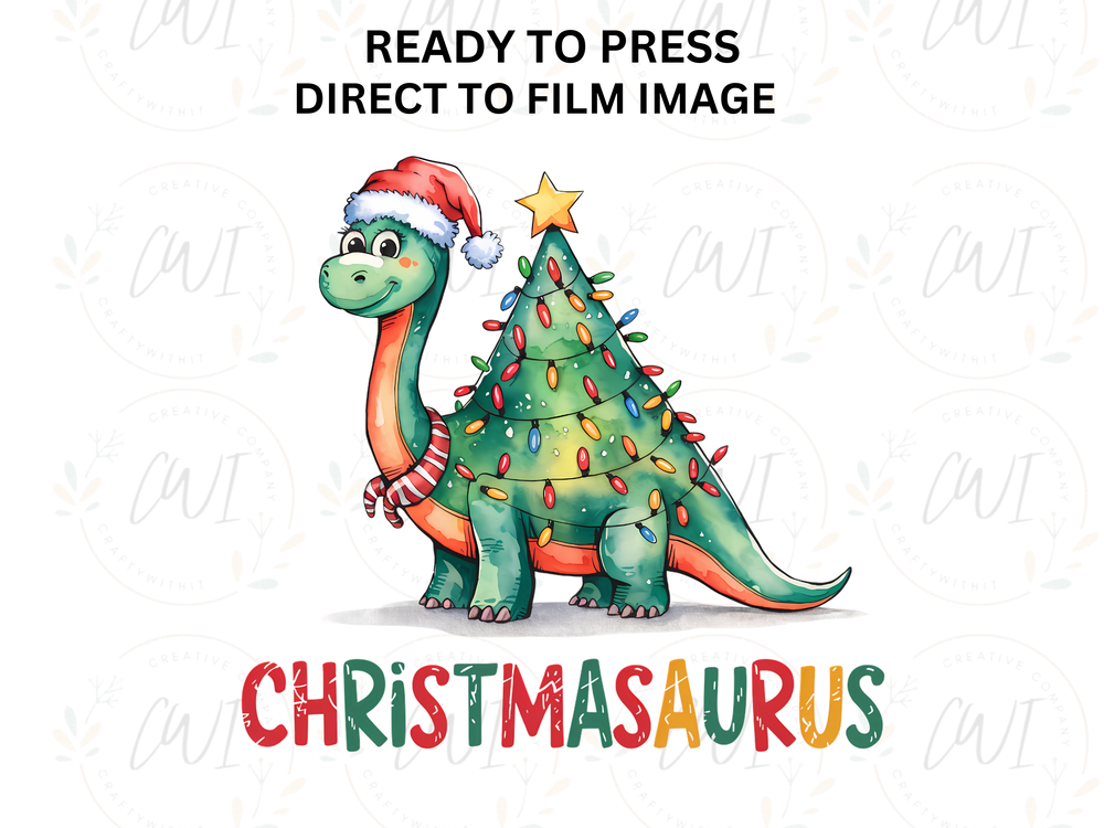 Christmasaurus - Direct To Film - DTF Transfer