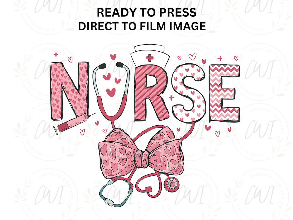 Valentines - Nurse - DTF Transfer