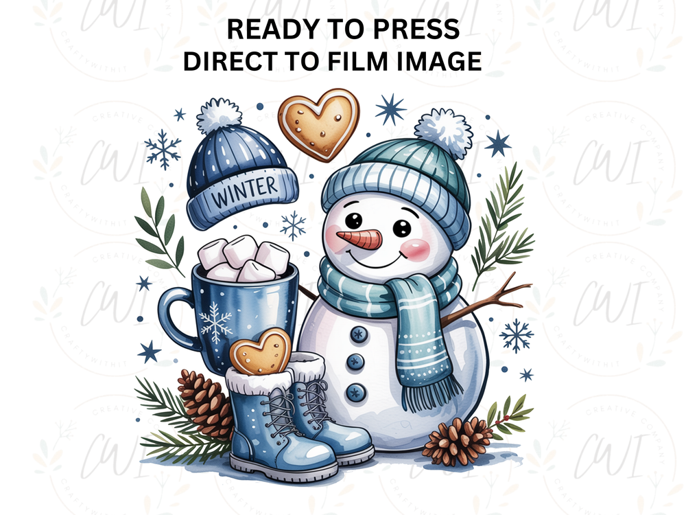 Winter Snowmen - Direct To Film Transfer