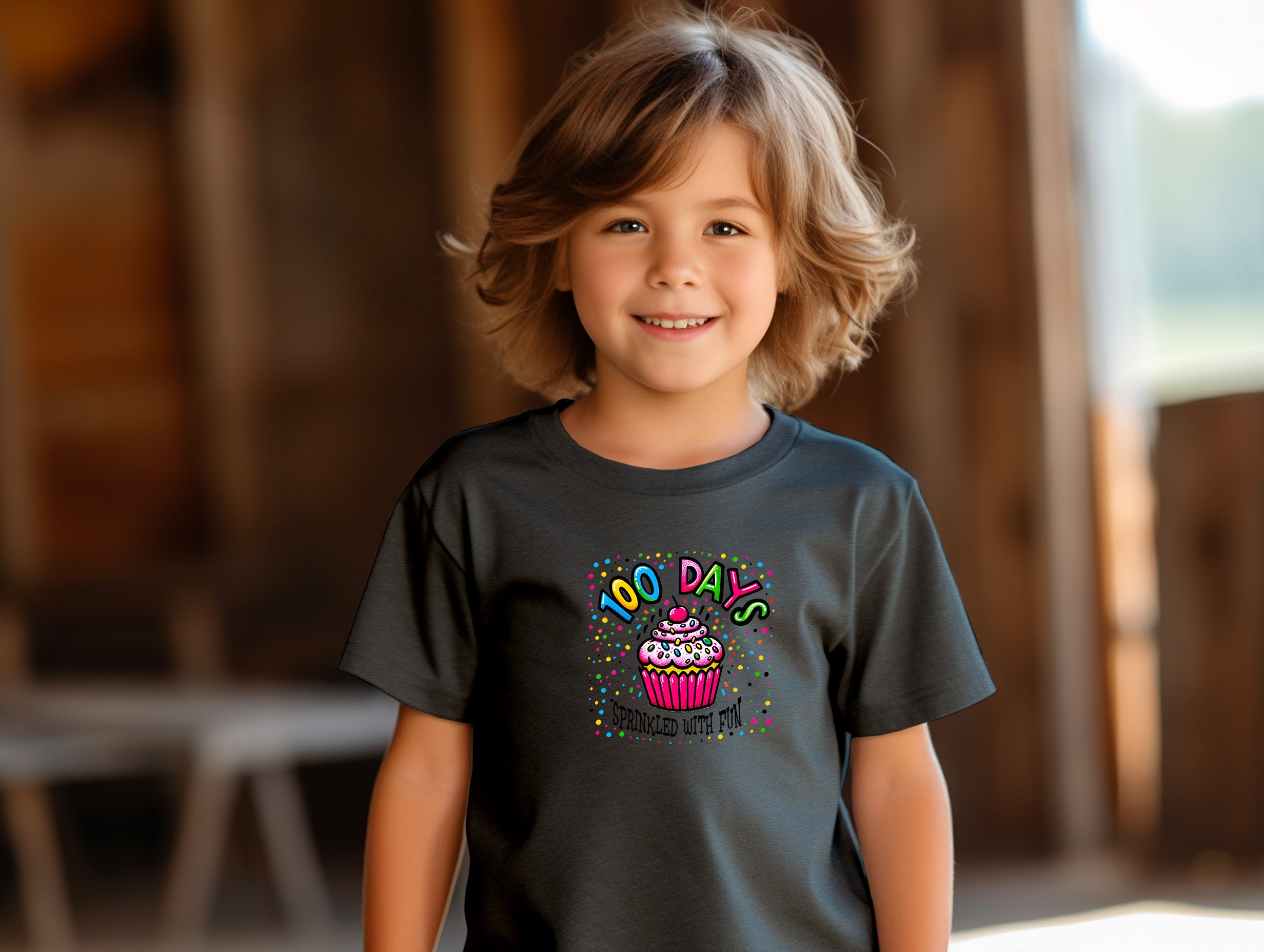 School - 100 Days Sprinkled With Fun- Youth T-Shirt