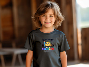 School - Taco Bout 100 Days Of School - Youth T-Shirt