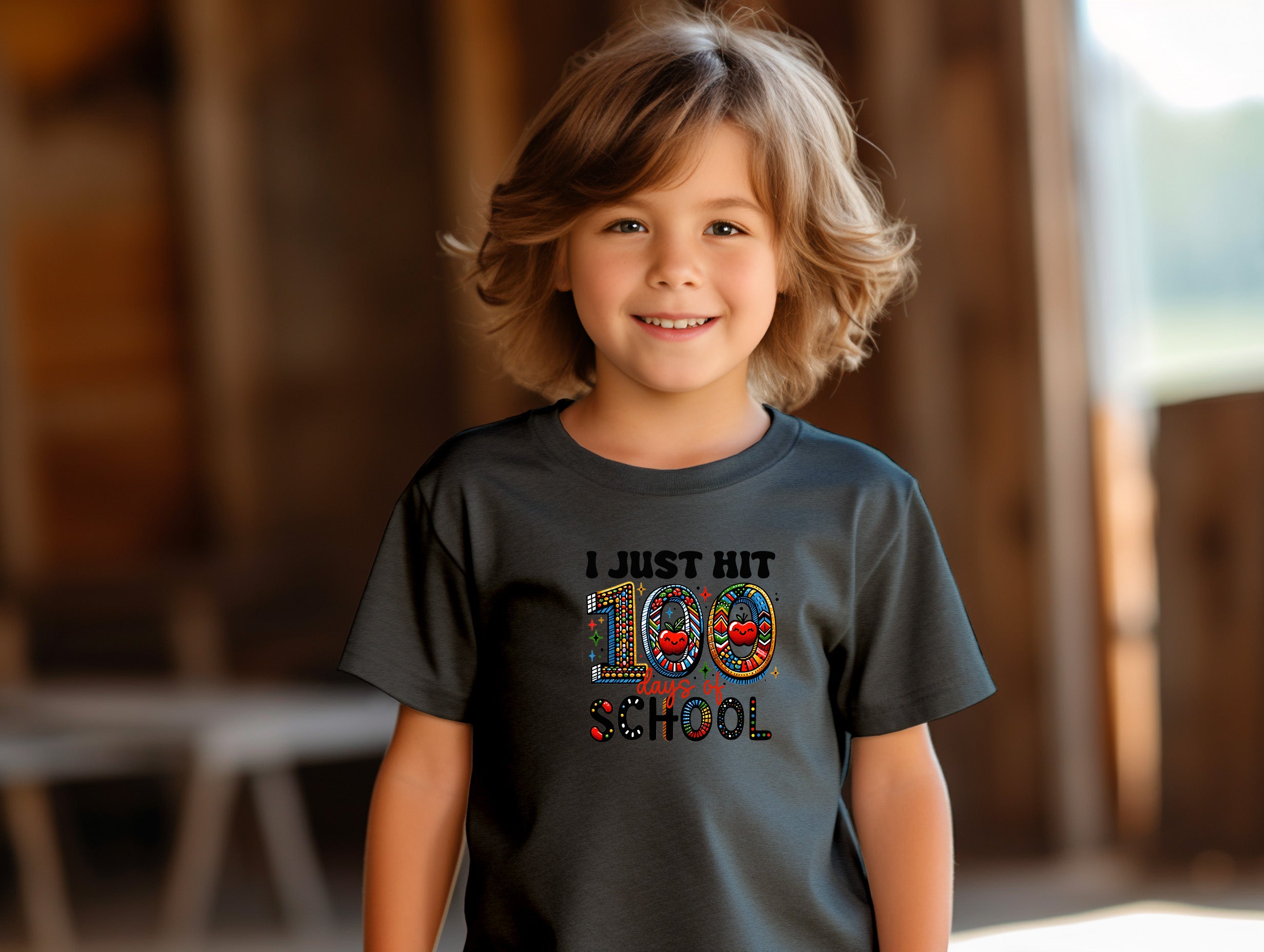 School - I Just Hit 100 Days Of School - Youth T-Shirt