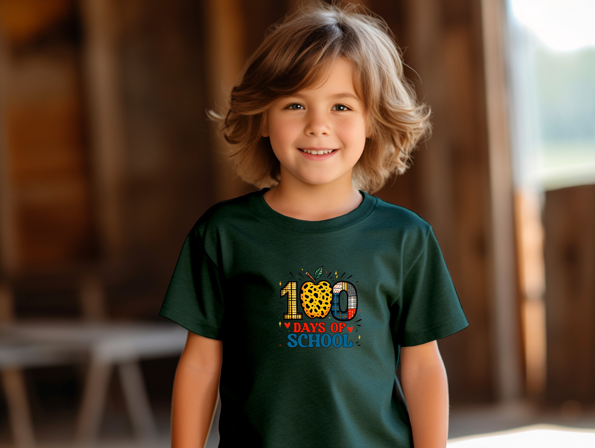 School - 100 Days Of School - Youth T-Shirt