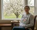 Michigan Apple Blossom State  - Crewneck Pocket Adult Embroidery