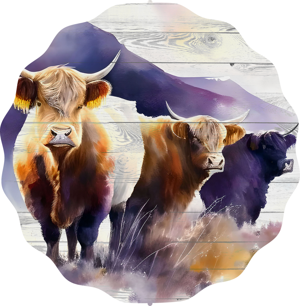 Highland Cow 3 - Wind Spinner