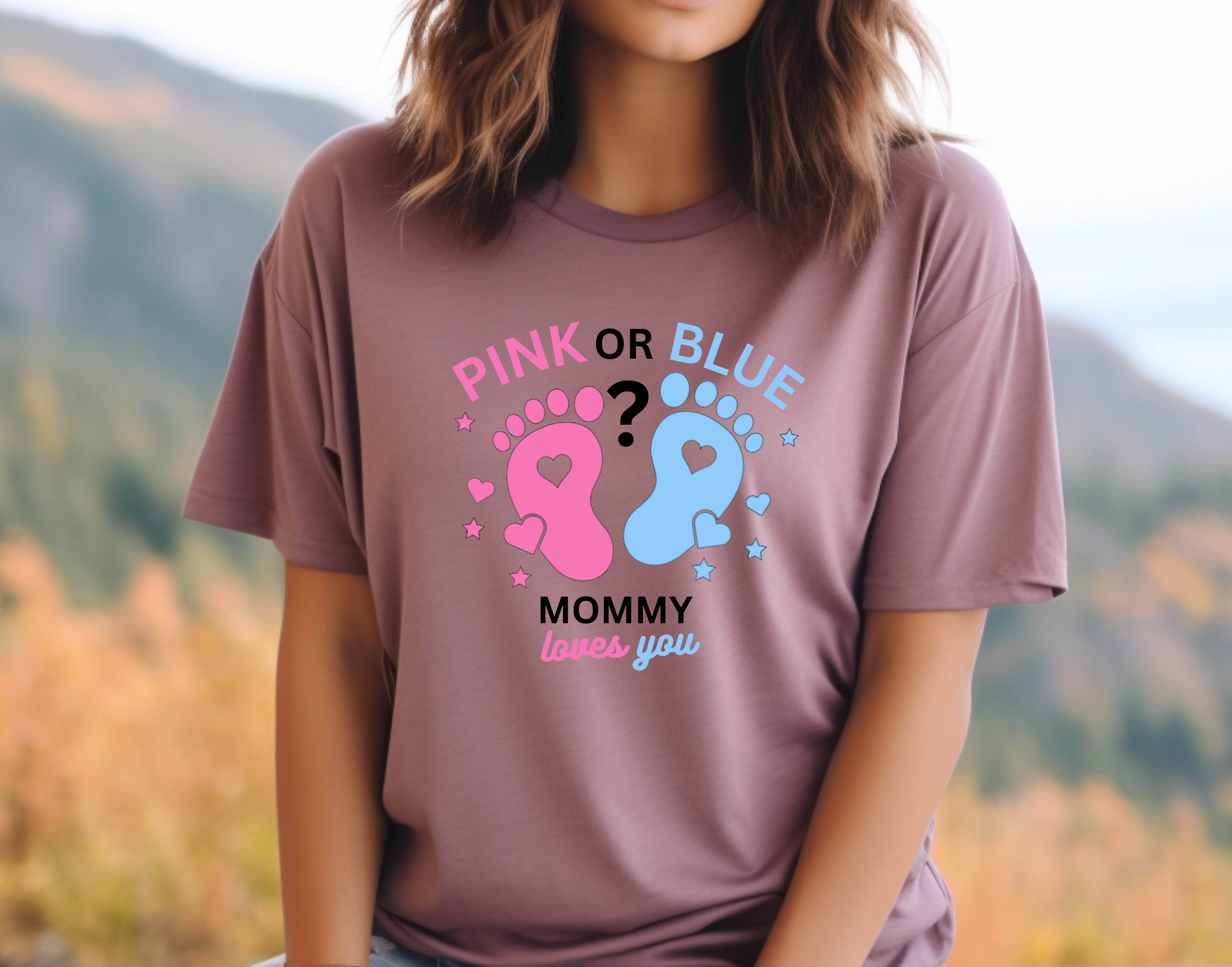 Baby Reveal - Pink Or Blue Mommy - Adult T-Shirt