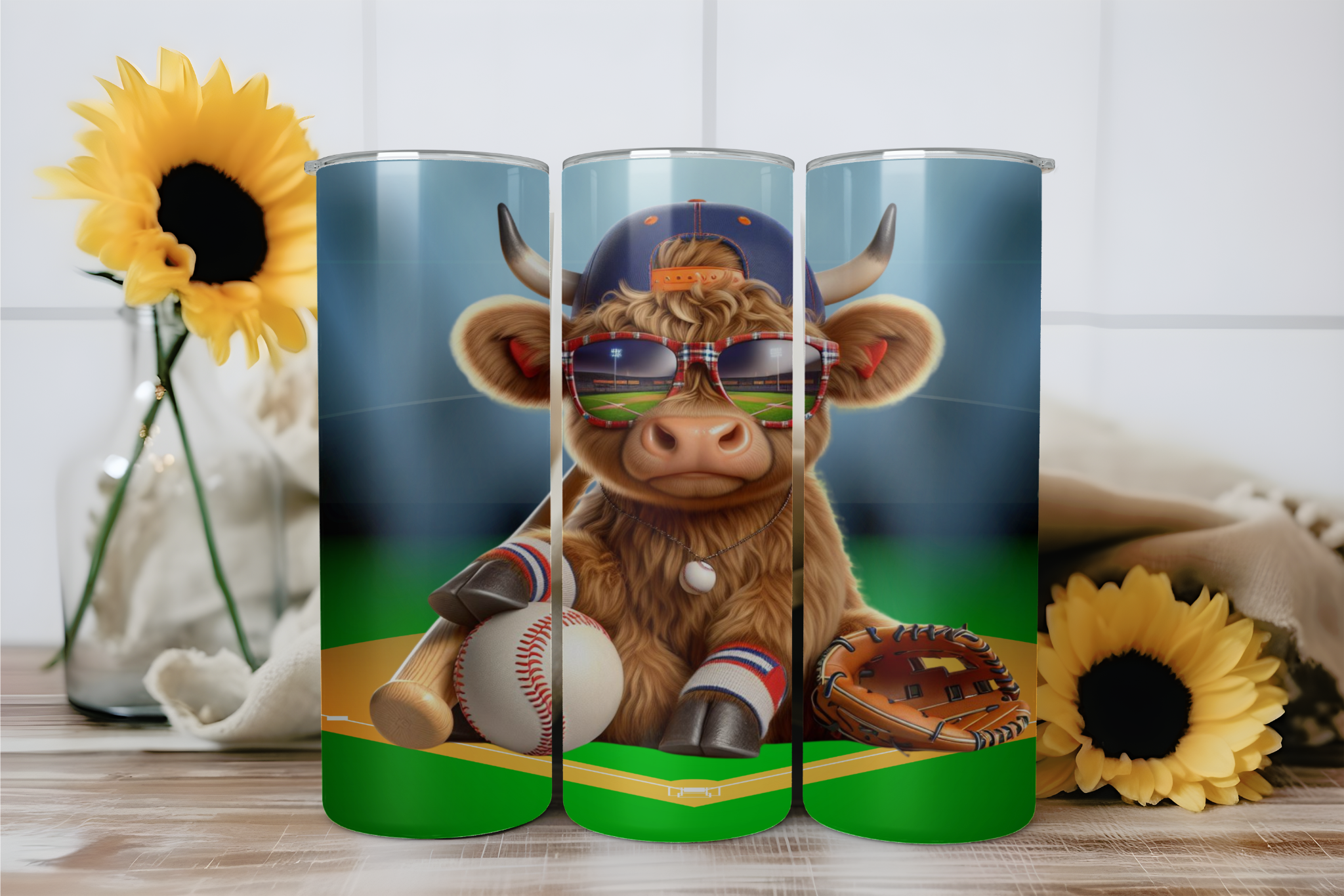 Highland Cow Baseball 1 - Tumbler Digital Download