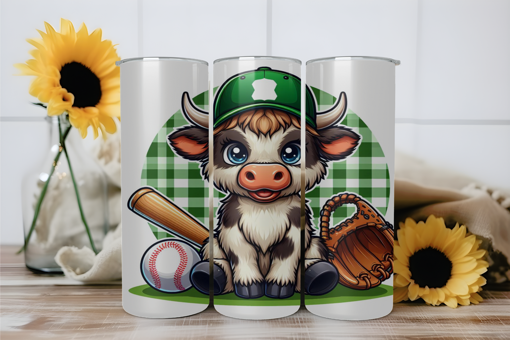 Highland Cow Baseball 2 - Tumbler Digital Download
