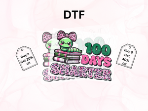 School -  100 Days Smarter Book Warm - DTF Transfer