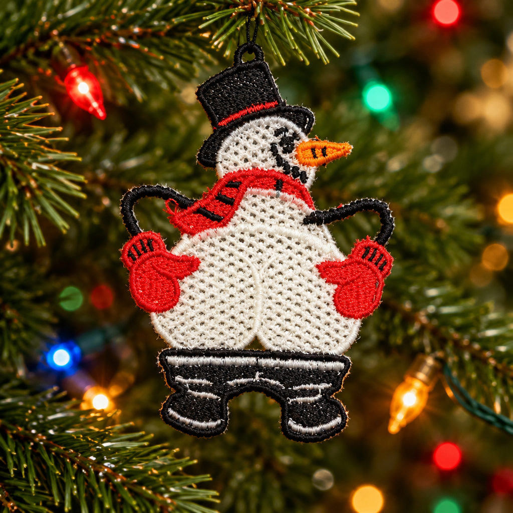 Cheeky Snowman - Embroidery