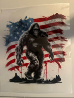 Load image into Gallery viewer, Big Foot With American Flag - Direct To Film - DTF Transfer
