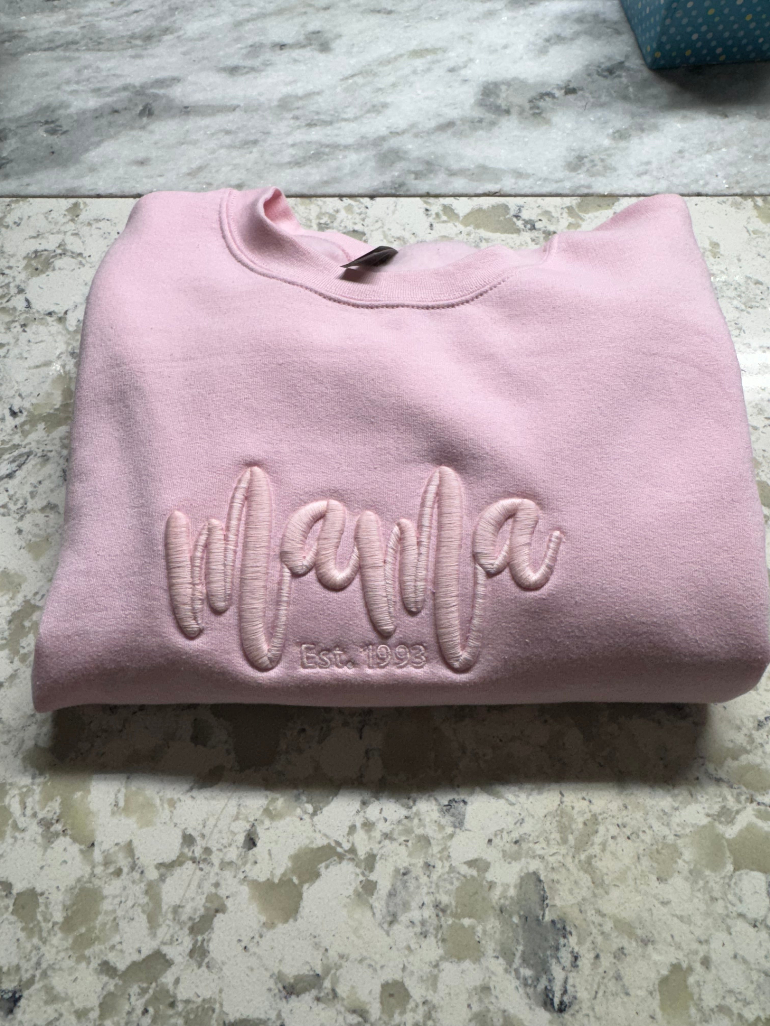 Mama Est: Puff - Crewneck Adult Embroidery