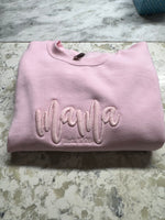 Load image into Gallery viewer, Mama Est: Puff - Crewneck Adult Embroidery
