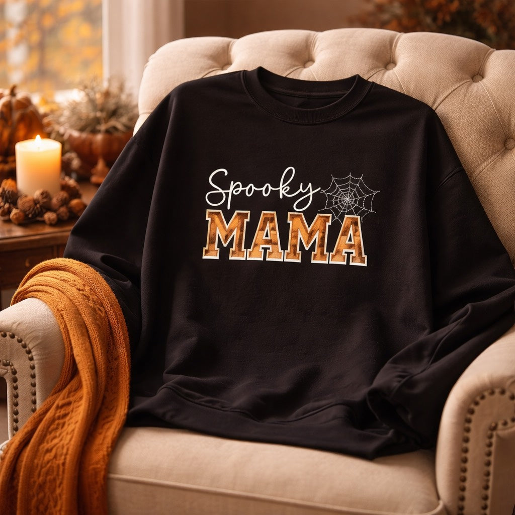 Spooky Mama - Crewneck Adult Embroidery