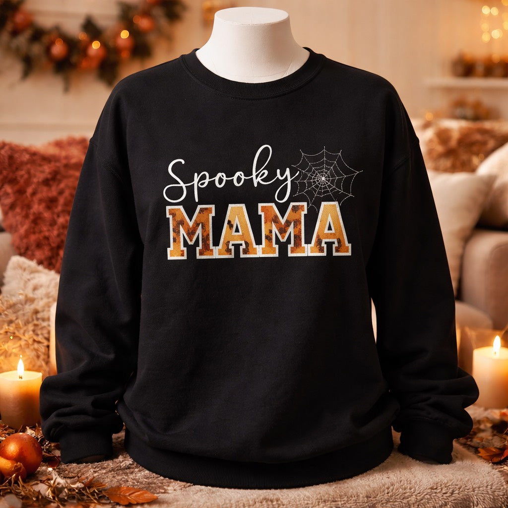 Spooky Mama -  Hoodie Adult Embroidery