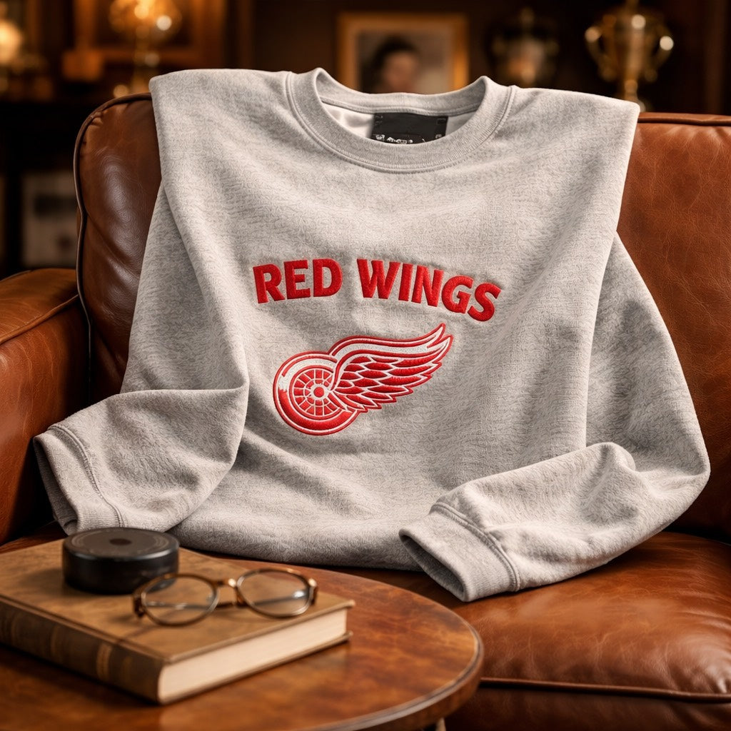 Detroit Red Wings - Crewneck Adult Embroidery