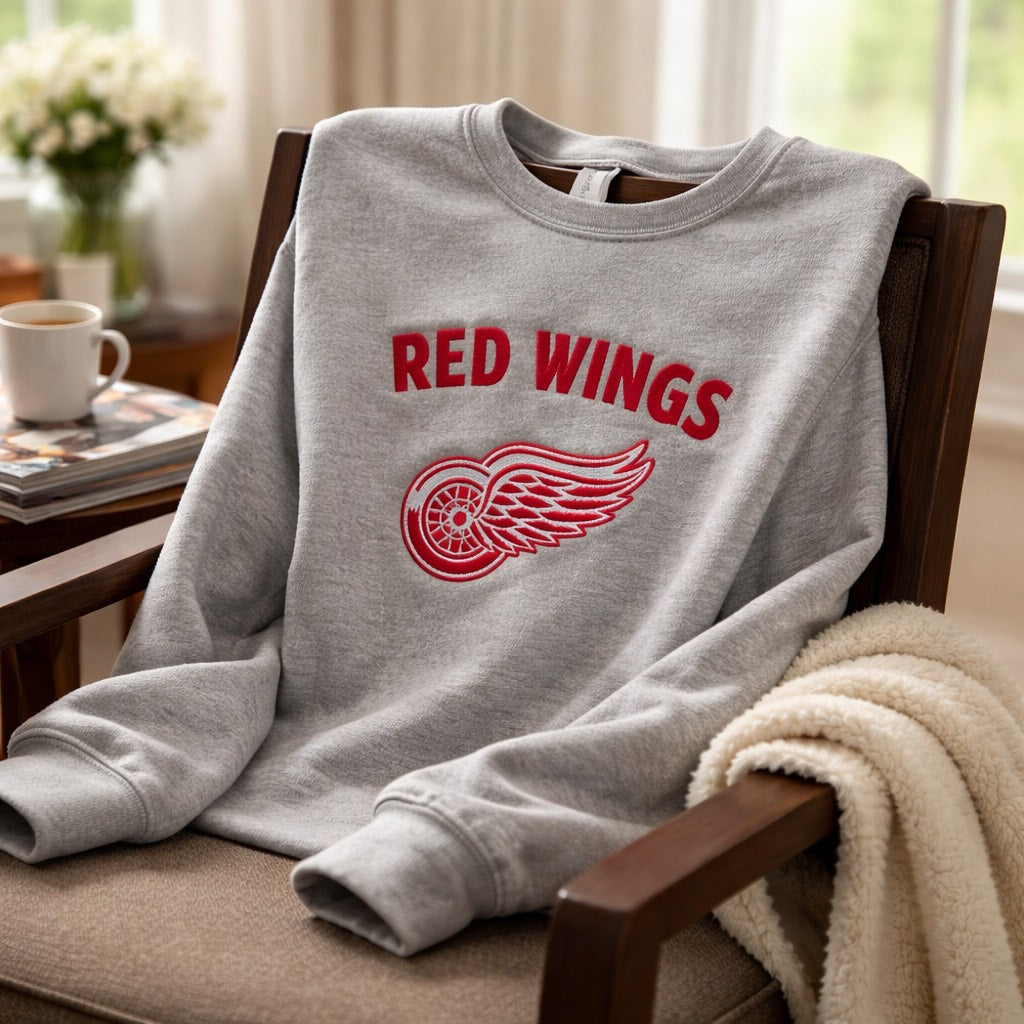 Detroit Red Wings - Crewneck Adult Embroidery