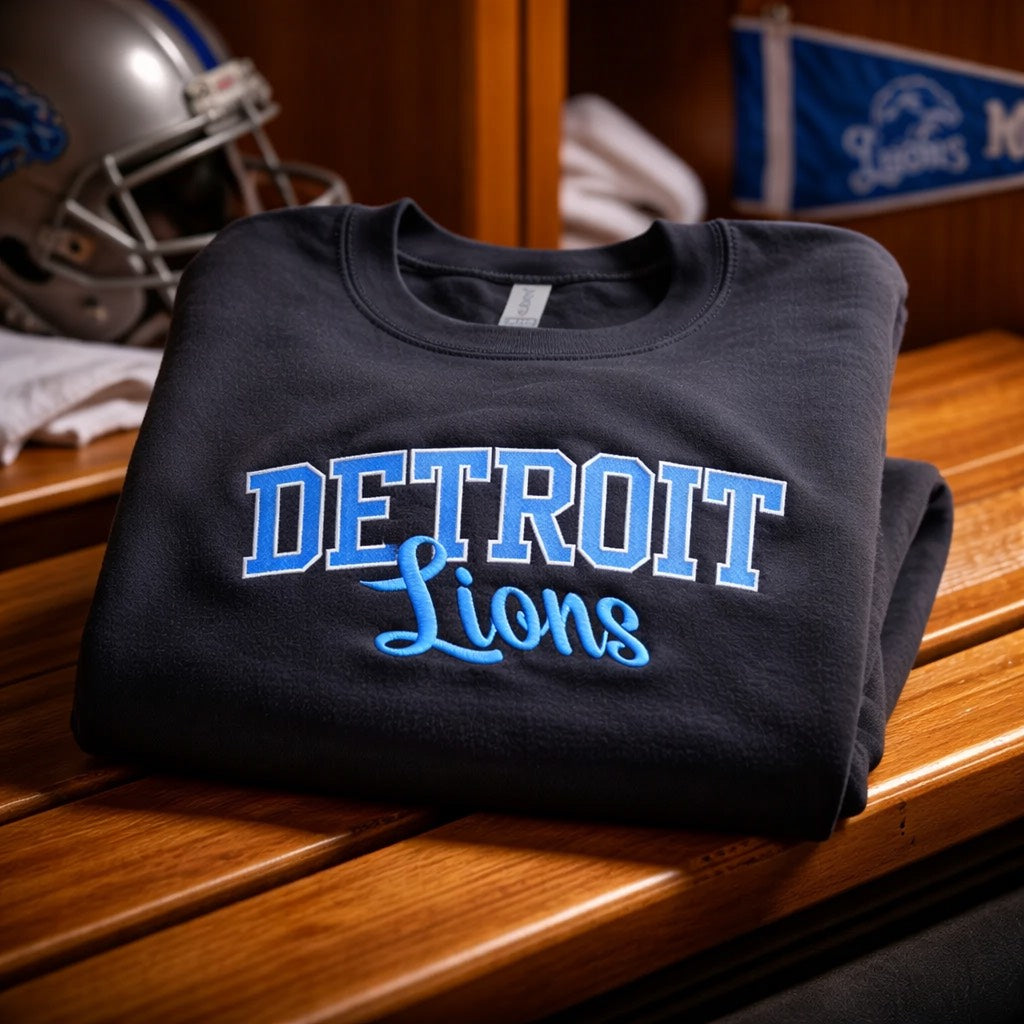 Detroit Lions - Crewneck Adult Embroidery