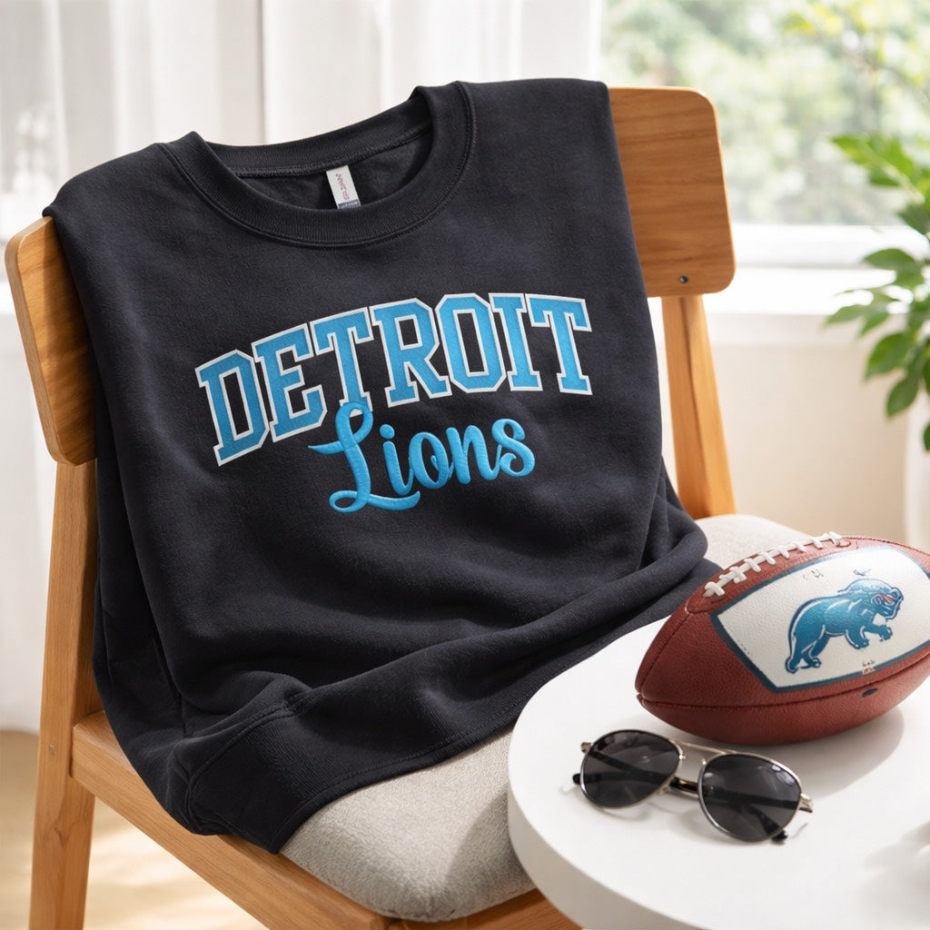 Detroit Lions - Crewneck Adult Embroidery