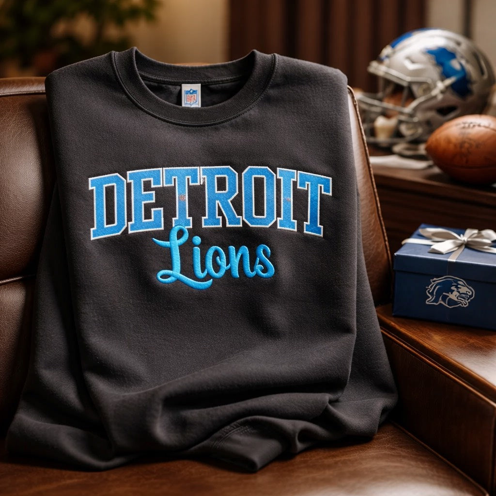 Detroit Lions - Crewneck Adult Embroidery