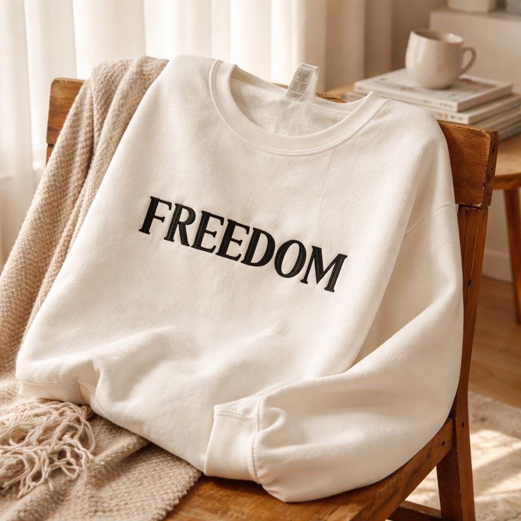 Freedom - Crewneck Adult Embroidery