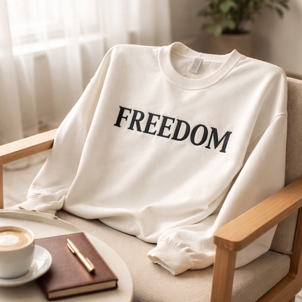 Freedom - Crewneck Adult Embroidery