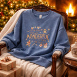 Load image into Gallery viewer, It's The Most Wonderful Time Of The Year - Crewneck Adult Embroidery
