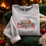 Load image into Gallery viewer, Merry Christmas - Crewneck Adult Embroidery

