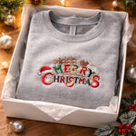 Load image into Gallery viewer, Merry Christmas - Crewneck Adult Embroidery
