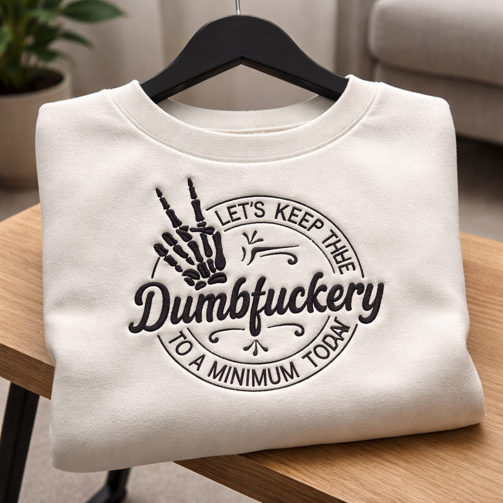 Dumbfuckery - Crewneck Adult Embroidery