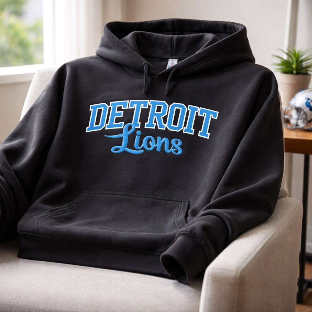 Detroit Lions -  Hoodie Adult Embroidery