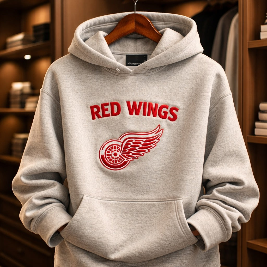 Detroit Red Wings -  Hoodie Adult Embroidery