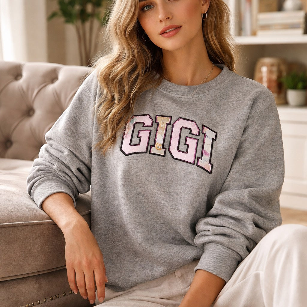 Gigi Keepsake Baby Clothes - Crewneck Adult Embroidery