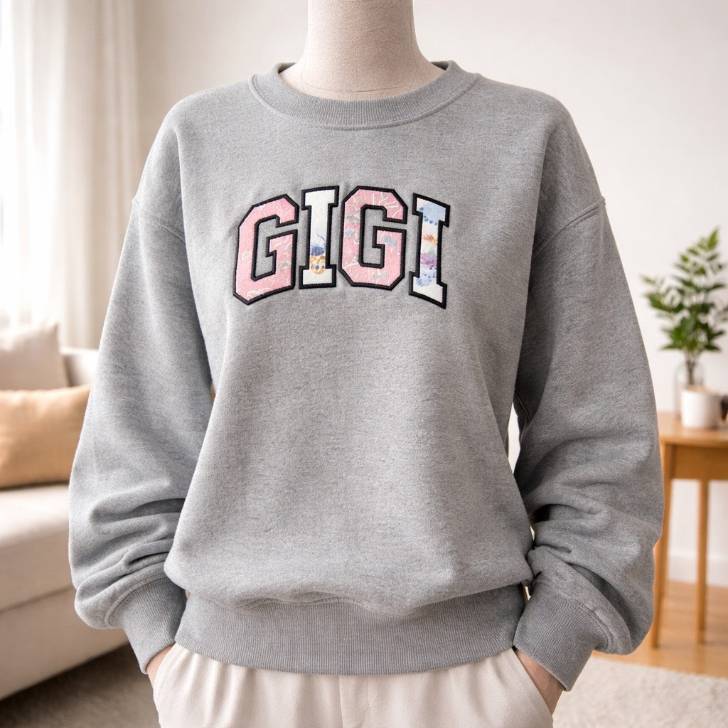 Gigi Keepsake Baby Clothes - Crewneck Adult Embroidery