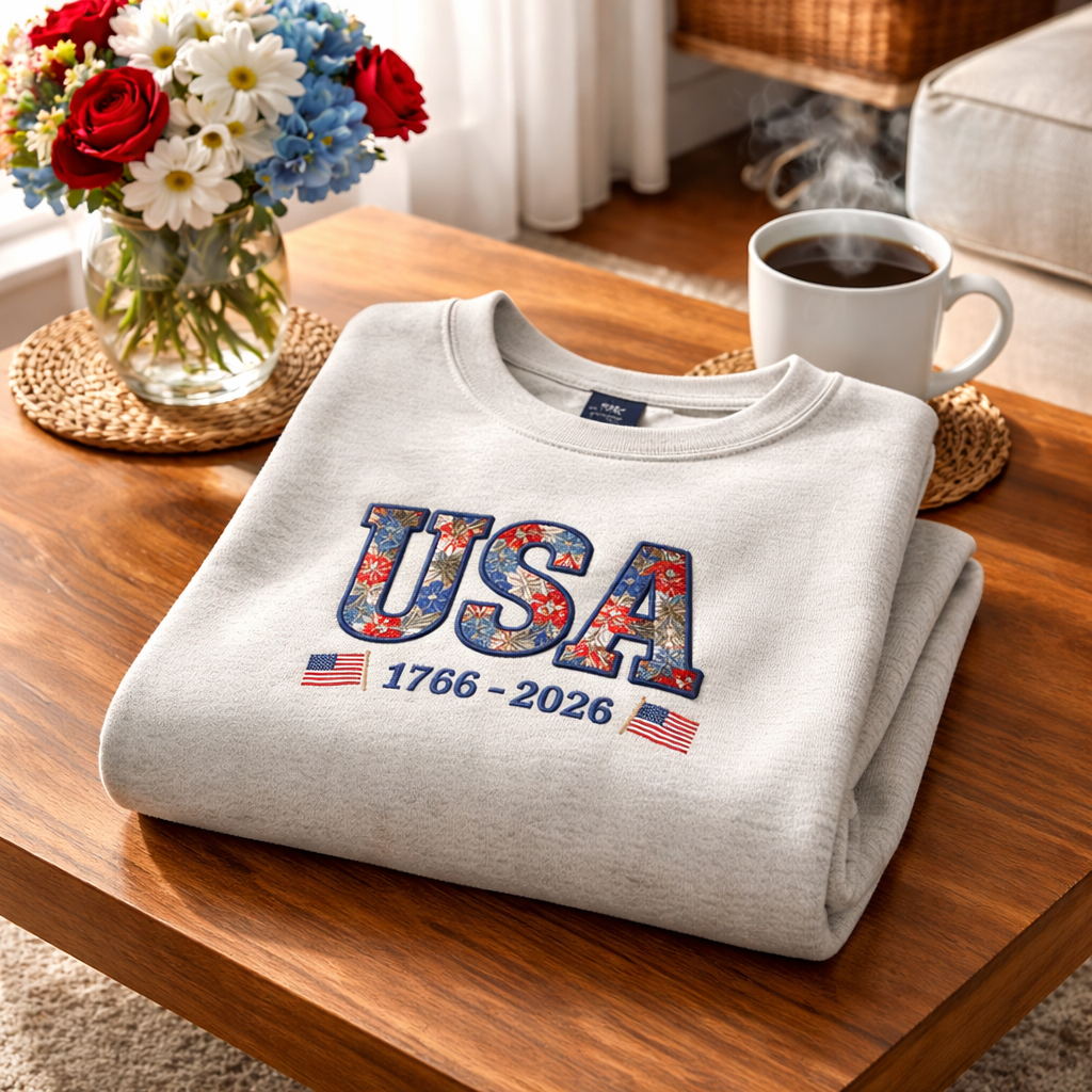 USA 250 Anniversary  - Crewneck Adult Embroidery