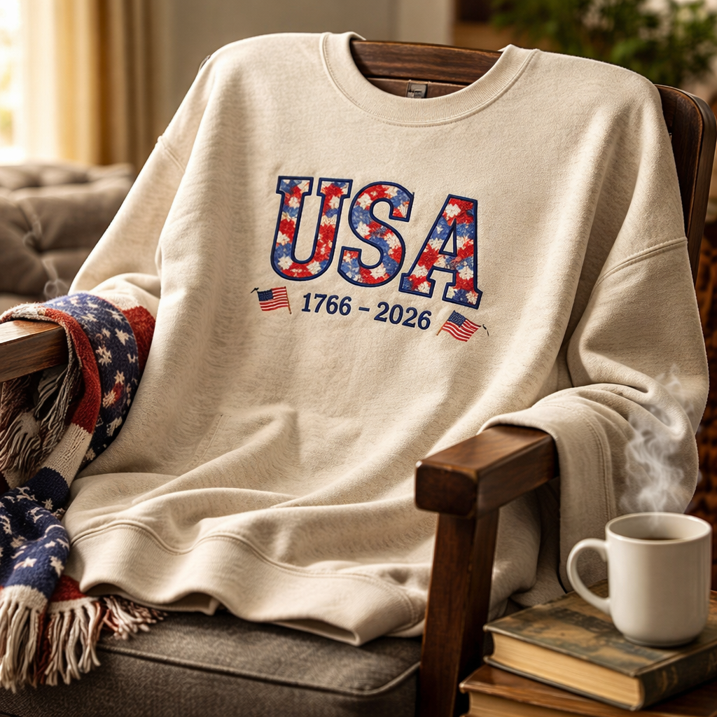 USA 250 Anniversary  - Crewneck Adult Embroidery