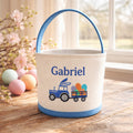 Easter Basket Boys Personalized - Children Embroidered Basket