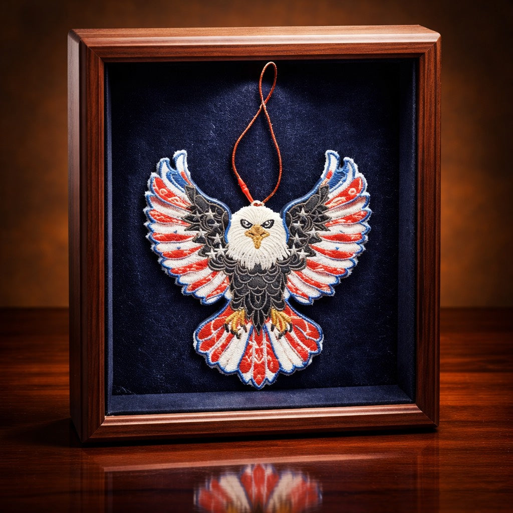 American Eagle Ornament - Embroidery